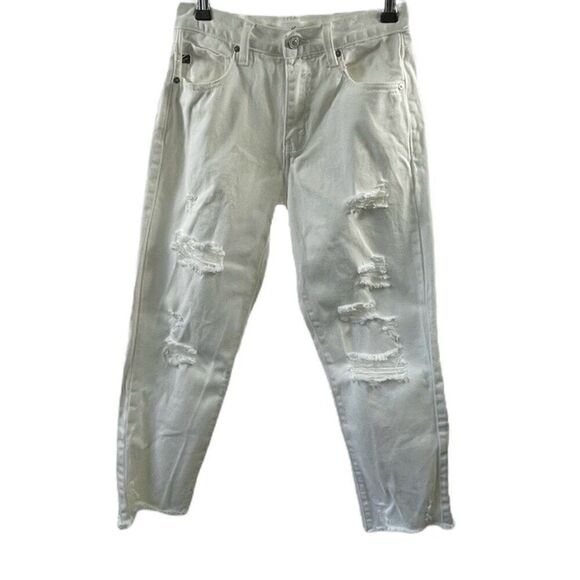 KanCan NWOT White Distressed Jeans Size 24 - Picture 1 of 8